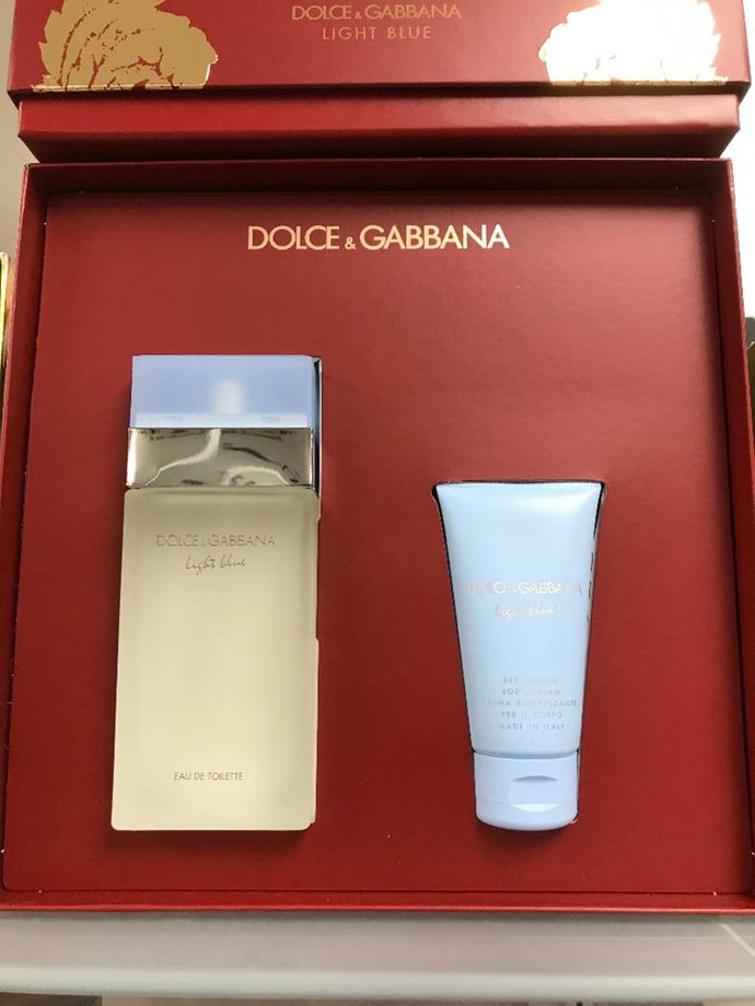 Light Blue by Dolce&Gabbana 100ml Edt Spray +50ml Body Lotion 2Pcs Giftset For Women