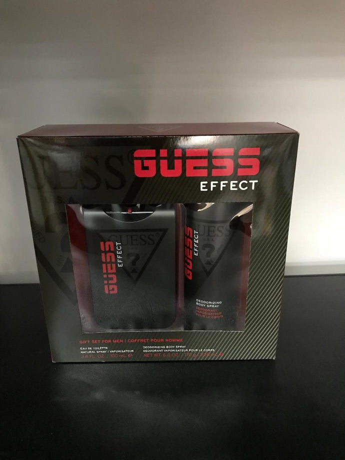 Guess Effect by Guess 100ml Edt Spray+226ml Deodorizing Body Spray For Men 2Pcs Giftset