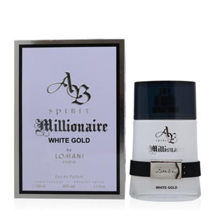 Ab Spirit Millionaire White Gold by Lomani 100ml Edp Spray For Men