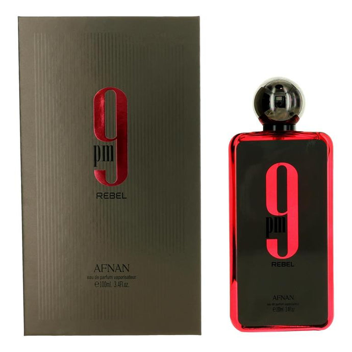 9 PM Rebel by Afnan 100ml edp for women and men.