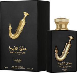 Ishq Al Shuyukh Gold by Lattafa 100ml edp spray for men & women