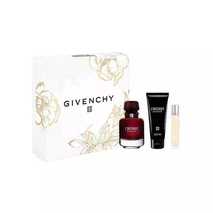 L'Interdit Rouge by Givenchy 80mL EDP Spray 3pcs Giftset for Women