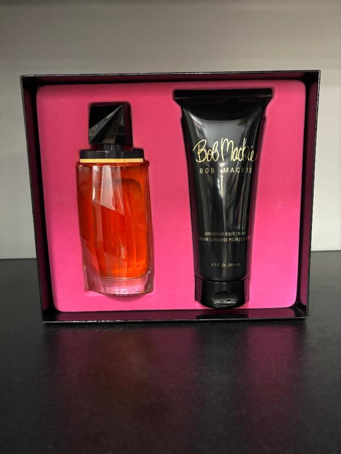 Mackie par Bob Mackie 50 ml Edt Spray 5 ml de parfum 75 ml de lotion pour le corps