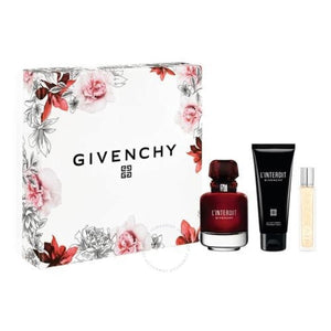 L'Interdit Rouge by Givenchy 80mL EDP Spray + 12.5mL Travel Spray + 75mL Lait Corps 3pcs Giftset for Women