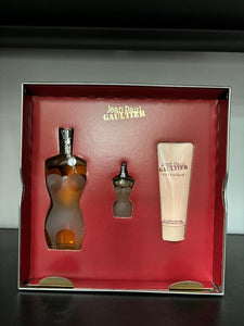 Jean Paul Gaultier Classique 100 ml Edt Spray + 6 ml Edt + 75 ml Lotion pour le corps 3 pièces coffret cadeau