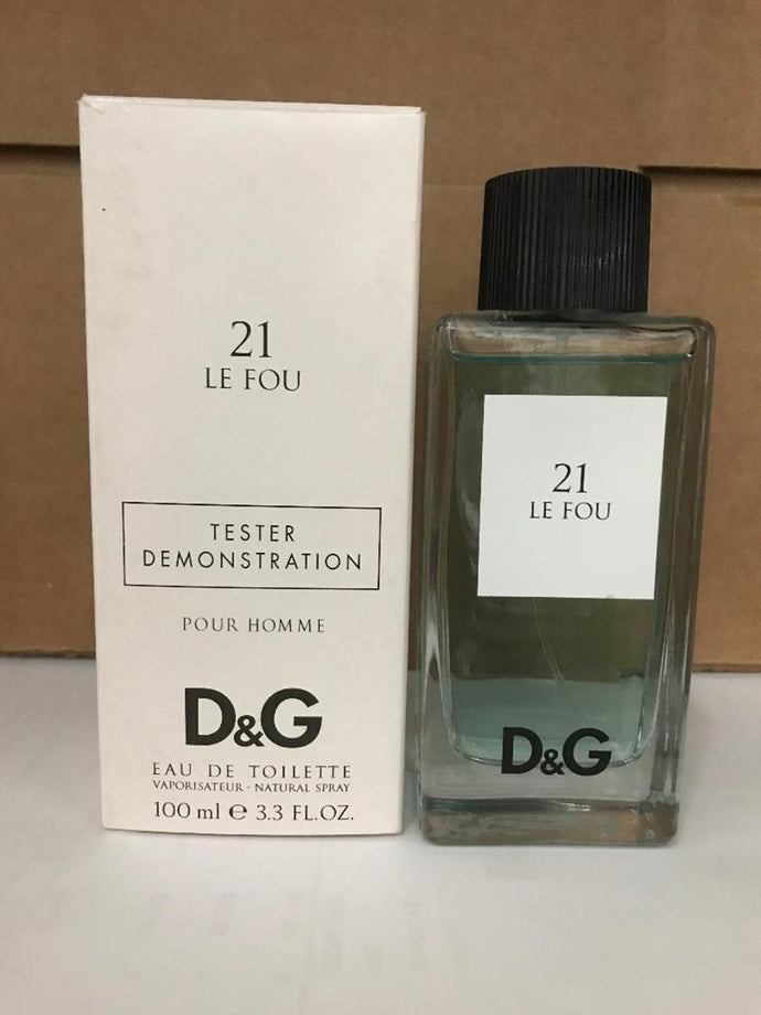 D&G Le Fou 21 par Dolce&Gabbana 100ml Edt Spray Nouveau Testeur Pour Homme